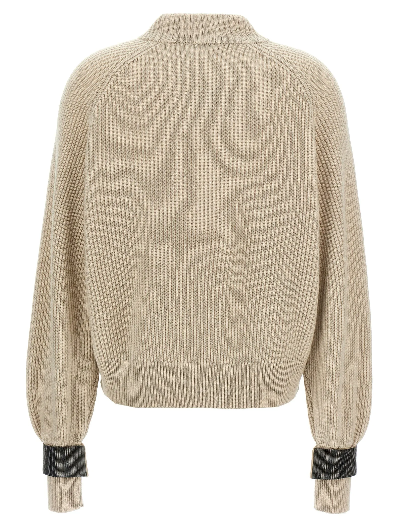 Monile Cuffs Sweater Sweaters And Cardigans Beige sold by Wanan Luxury product image thumbnail 2