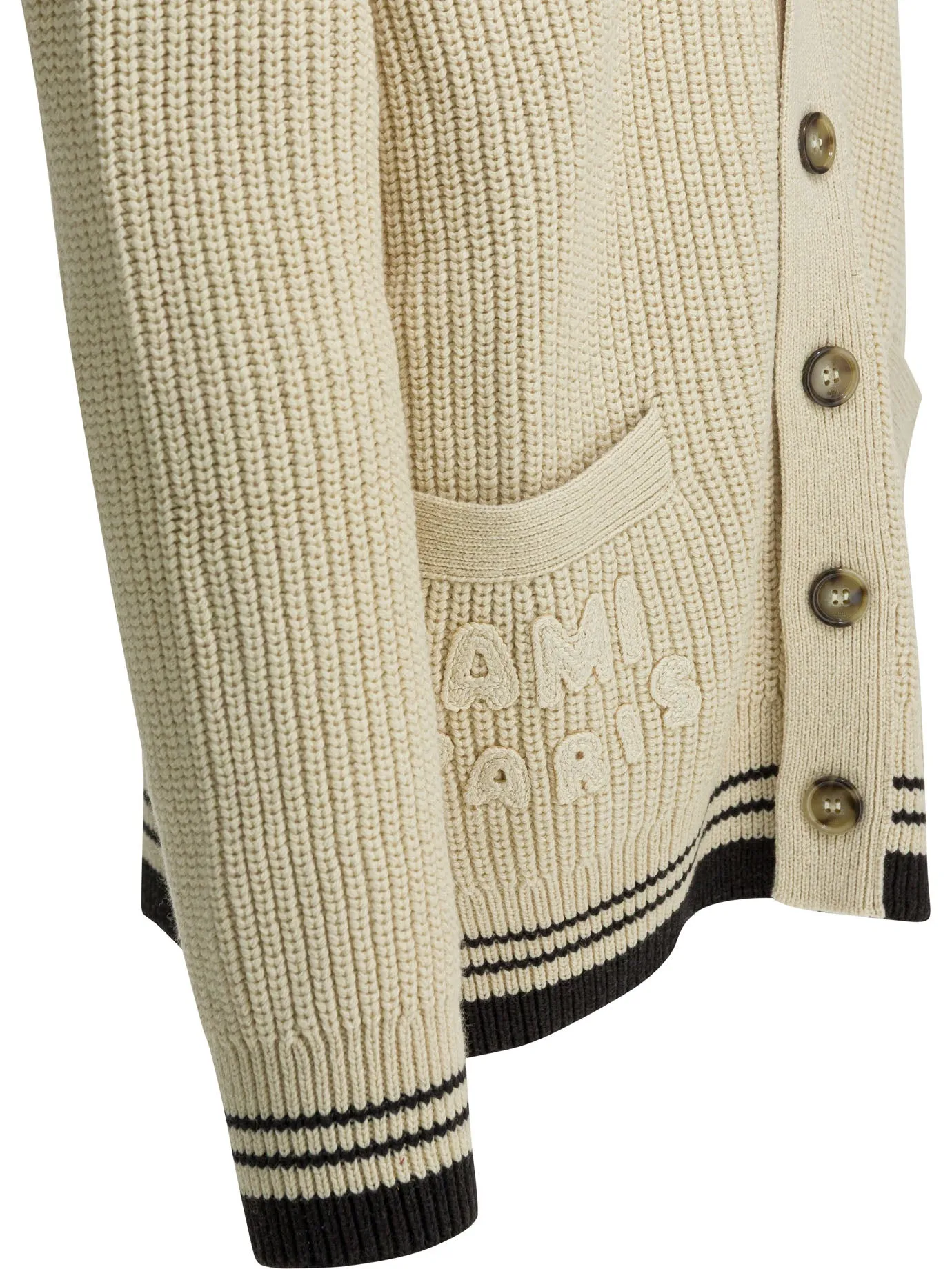 Wool Cardigan With Logo Knitwear White sold by Wanan Luxury product image thumbnail 4