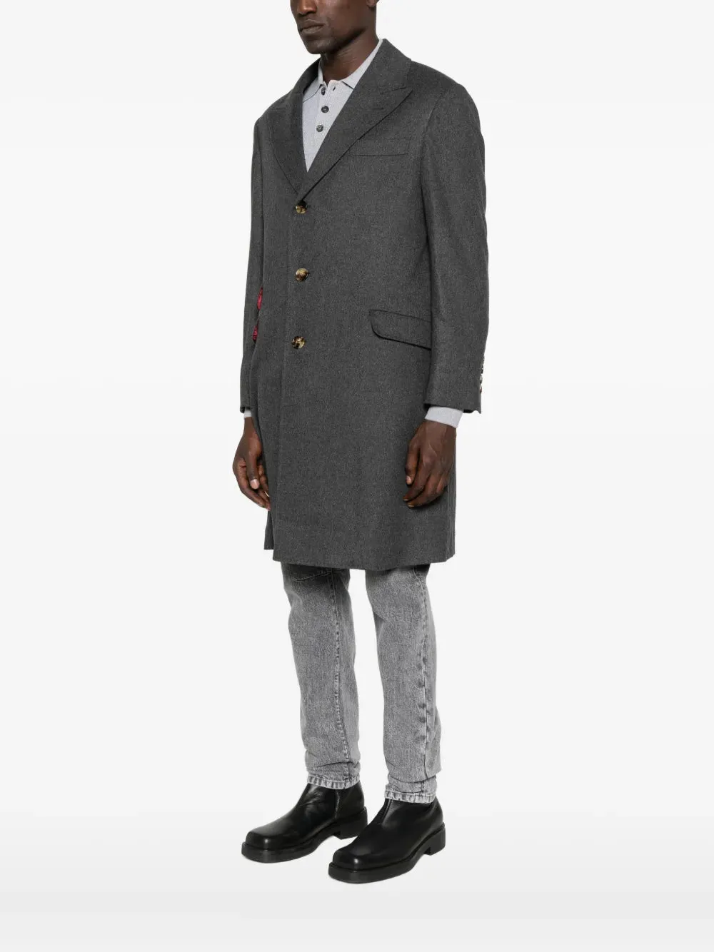 ^ Coat With Button Closure And Pocket sold by Wanan Luxury product image thumbnail 3