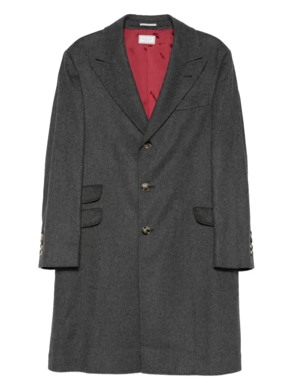 ^ Coat With Button Closure And Pocket made by Brunello Cucinelli