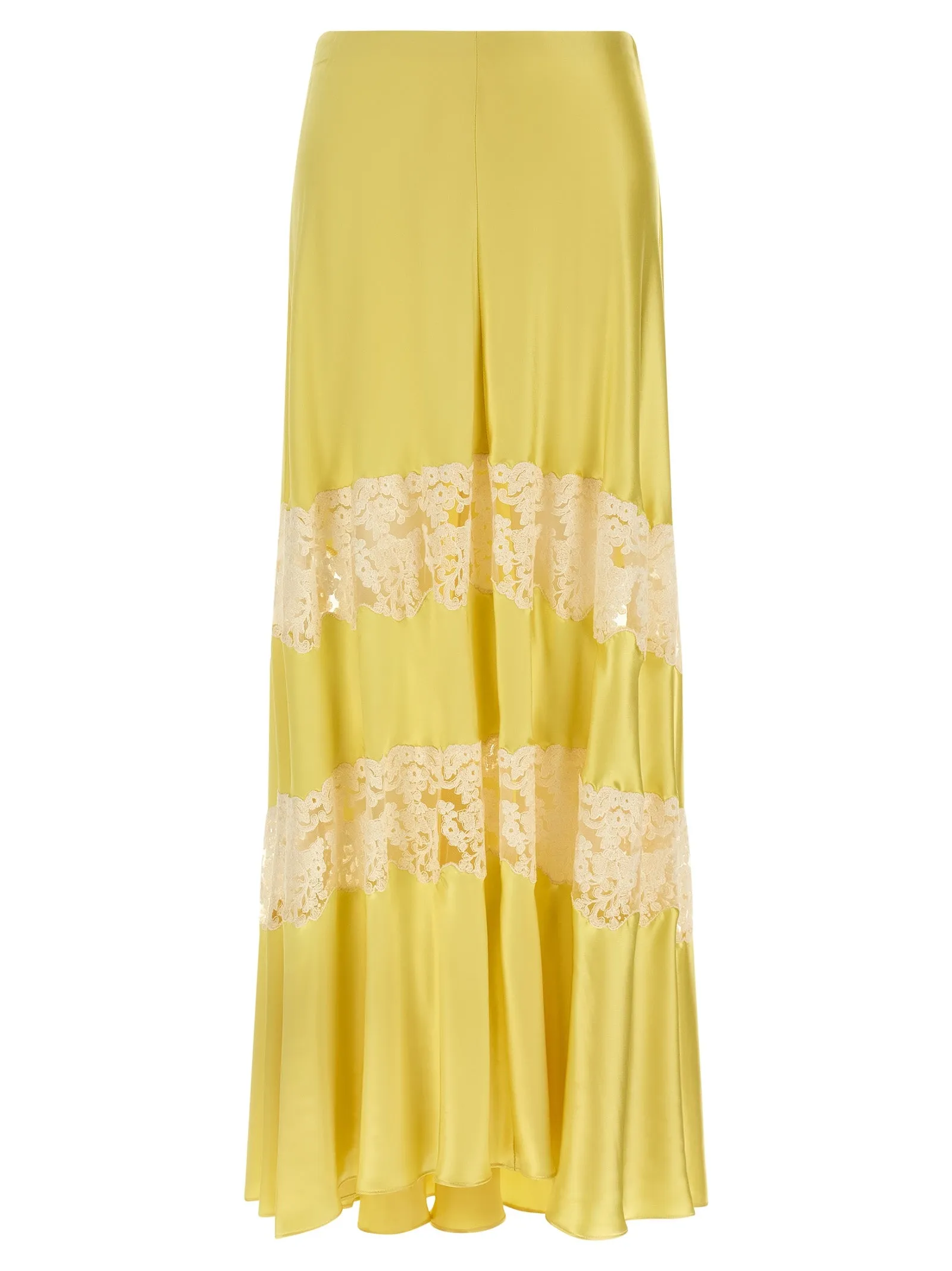 Lace Insert Skirt Skirts Yellow sold by Wanan Luxury
