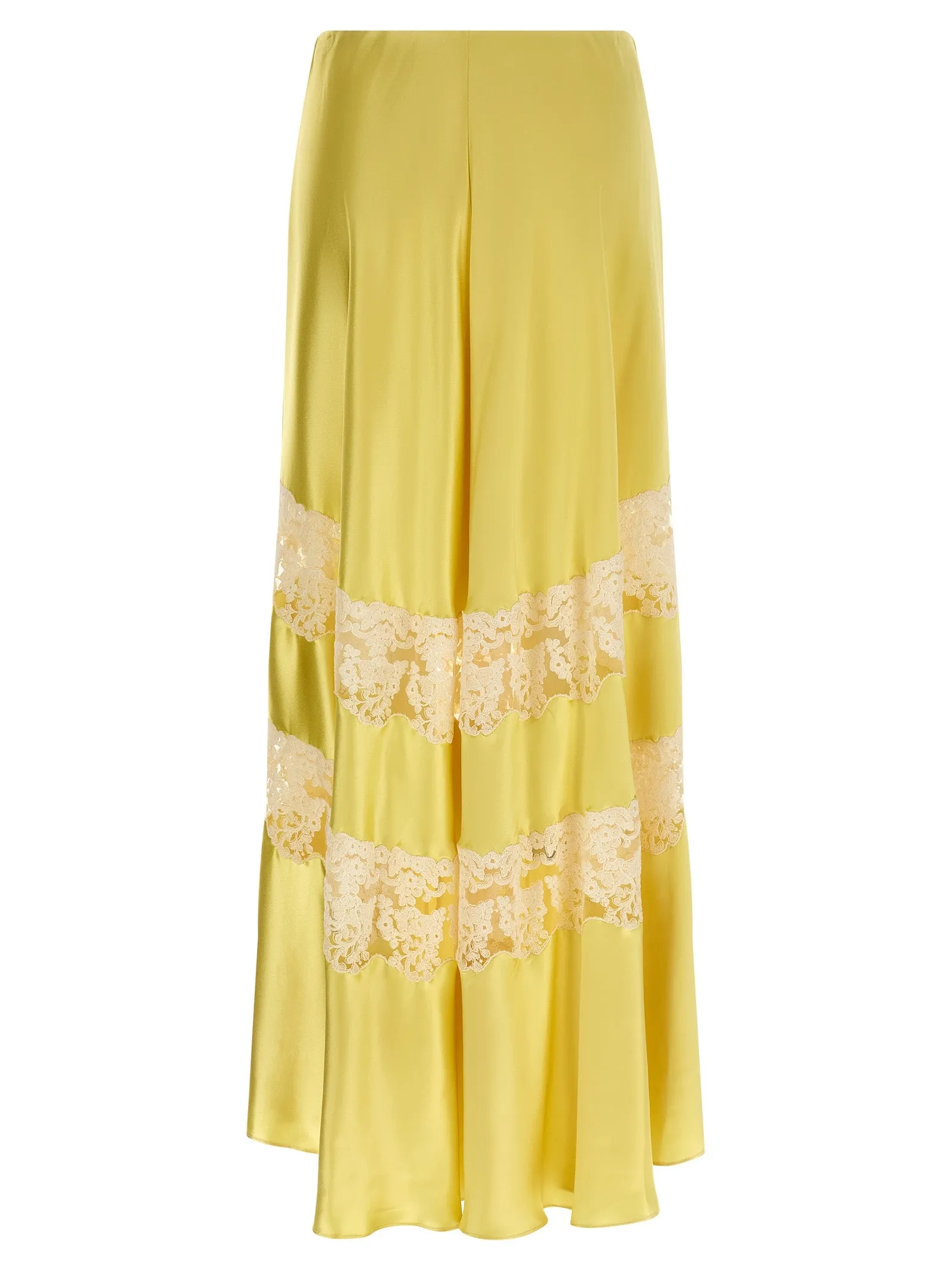 Lace Insert Skirt Skirts Yellow sold by Wanan Luxury product image thumbnail 2