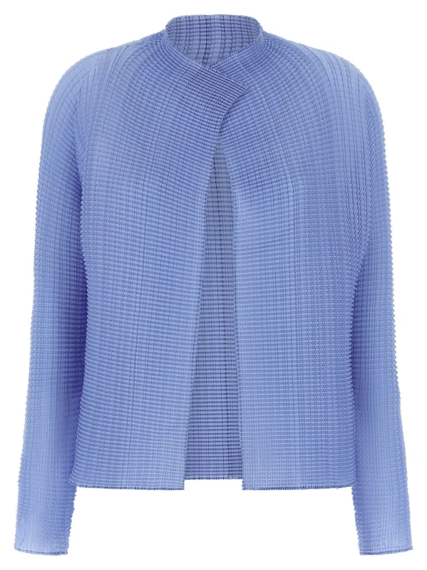 Wooly Pleats-66 Sweaters And Cardigans Light Blue made by Issey Miyake