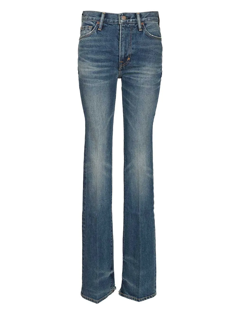 Stonewashed Japanese Cotton Jeans Light Blue sold by Wanan Luxury