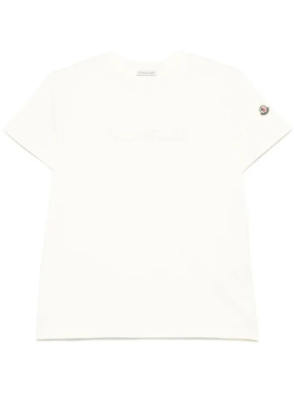 Embroidered Tonal Logo Cotton T-Shirt sold by Wanan Luxury