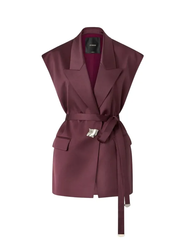 Melanzana Satin Blazer sold by Wanan Luxury