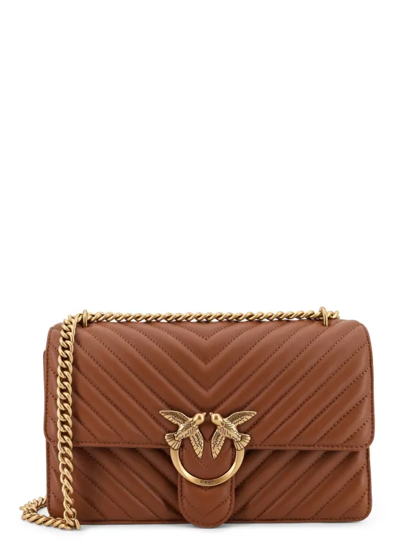 Love Bag One Quilted Leather Crossbody Bag made by Pinko