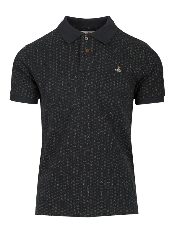 Polka Dot Polo Polo Shirt Grey sold by Wanan Luxury