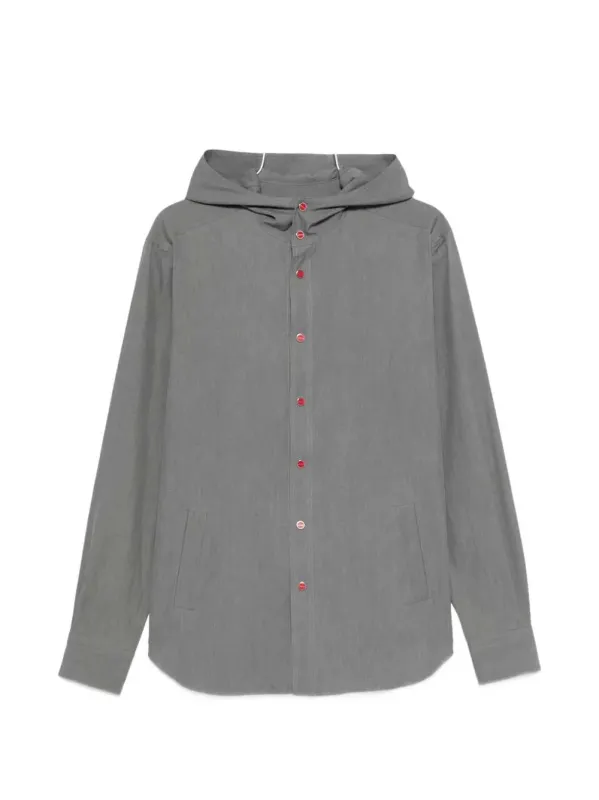 Hooded Button-Up Shirt sold by Wanan Luxury