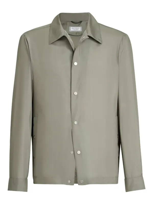 Bonded Silk Unlined Outerwear Jacket made by Brunello Cucinelli