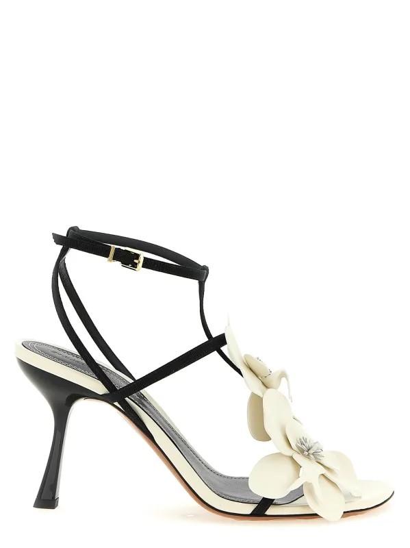 Orchid Sandals White/Black sold by Wanan Luxury