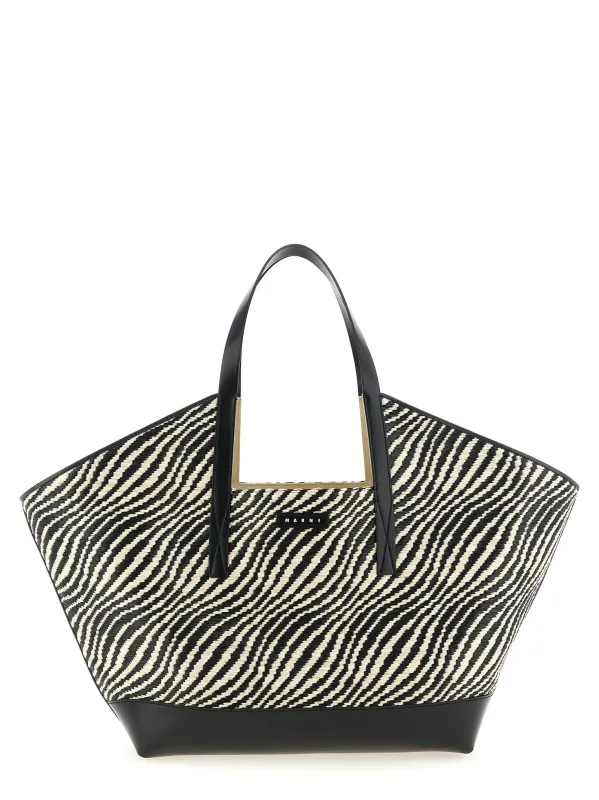 Waves Tote Bag Black made by Marni