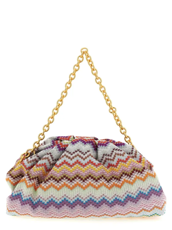 Zig Zag Lurex Shoulder Bags Multicolor sold by Wanan Luxury