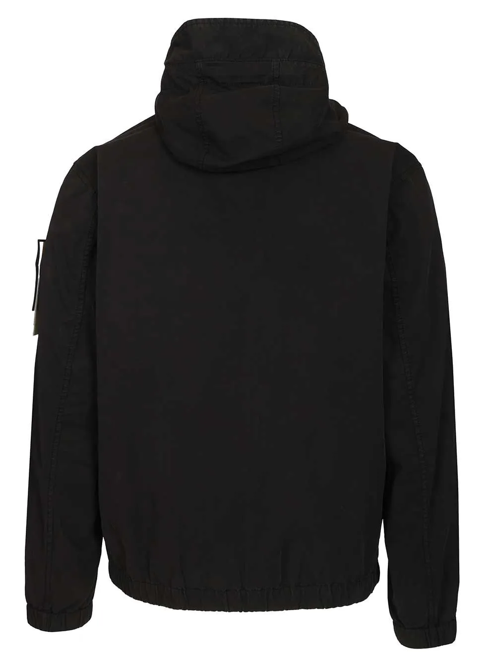 Hooded Jacket In Stretch Organic Cotton Twill Jackets Black sold by Wanan Luxury product image thumbnail 2