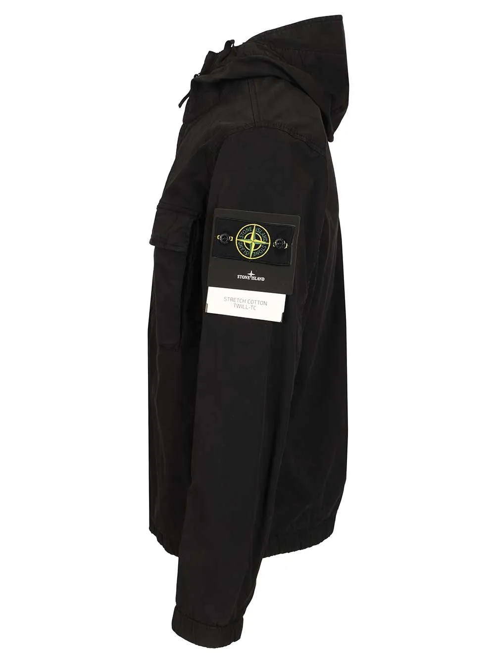 Hooded Jacket In Stretch Organic Cotton Twill Jackets Black sold by Wanan Luxury product image thumbnail 3