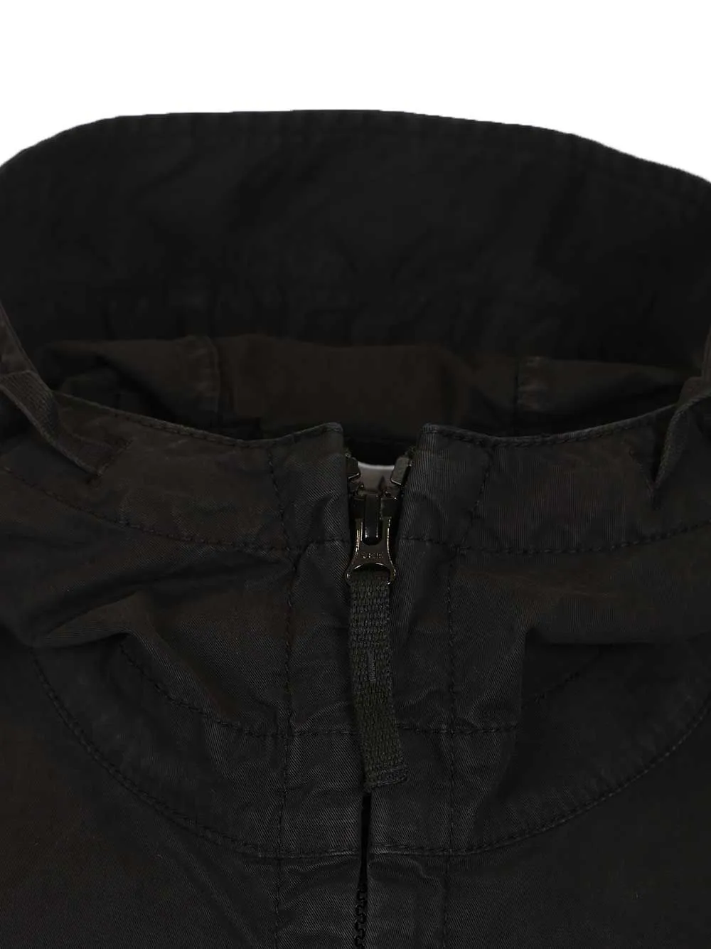 Hooded Jacket In Stretch Organic Cotton Twill Jackets Black sold by Wanan Luxury product image thumbnail 4