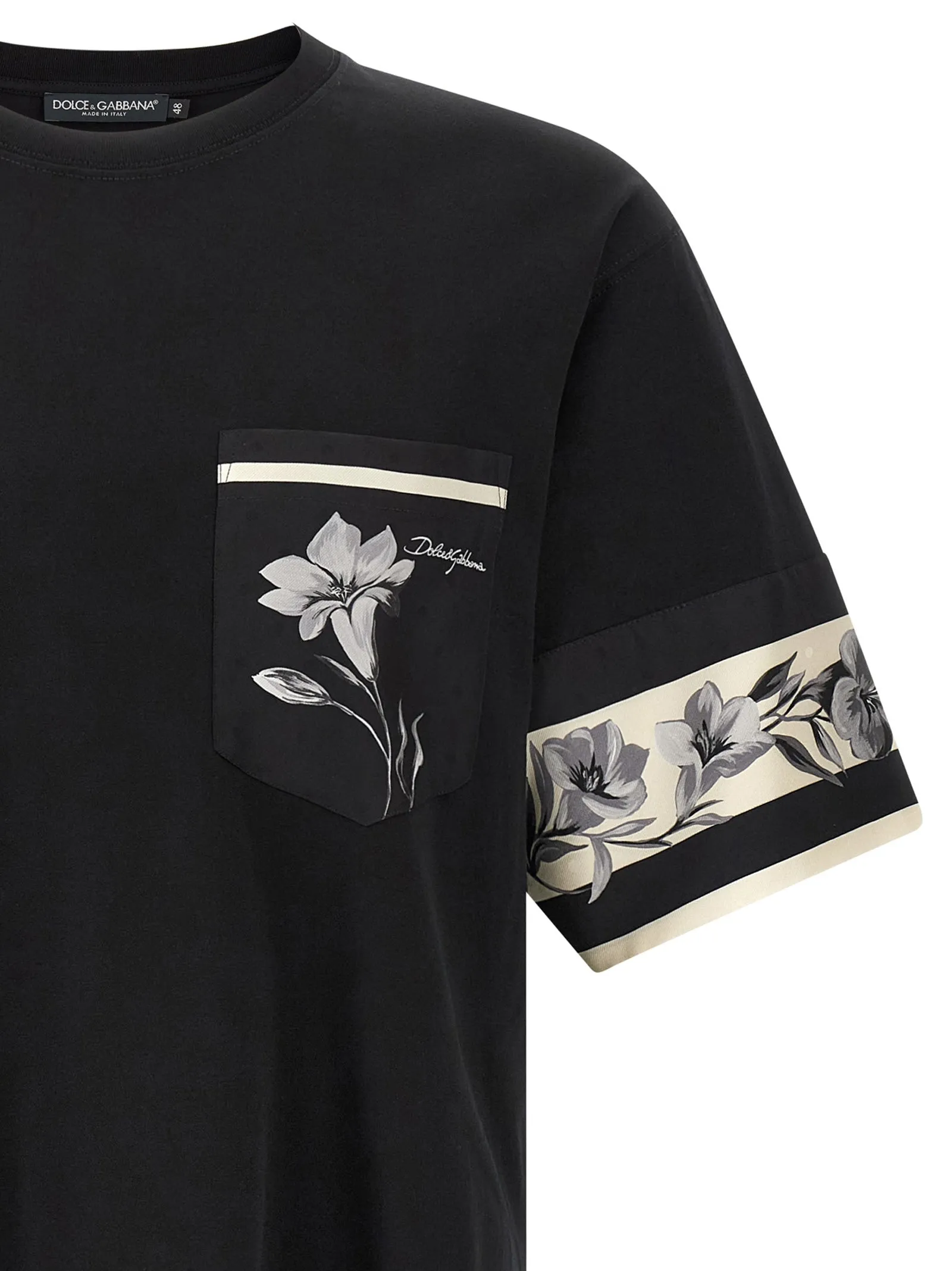 Silk Detail T-Shirt Black sold by Wanan Luxury product image thumbnail 3