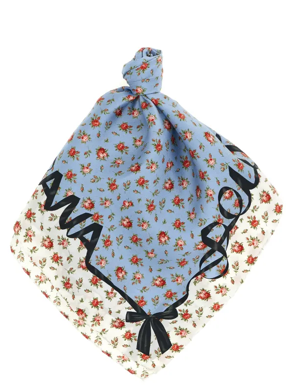Roselline Scarves And Foulards Light Blue made by Dolce & Gabanna