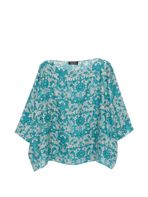 Laura Printed Silk Blouse made by Gianluca Capannolo