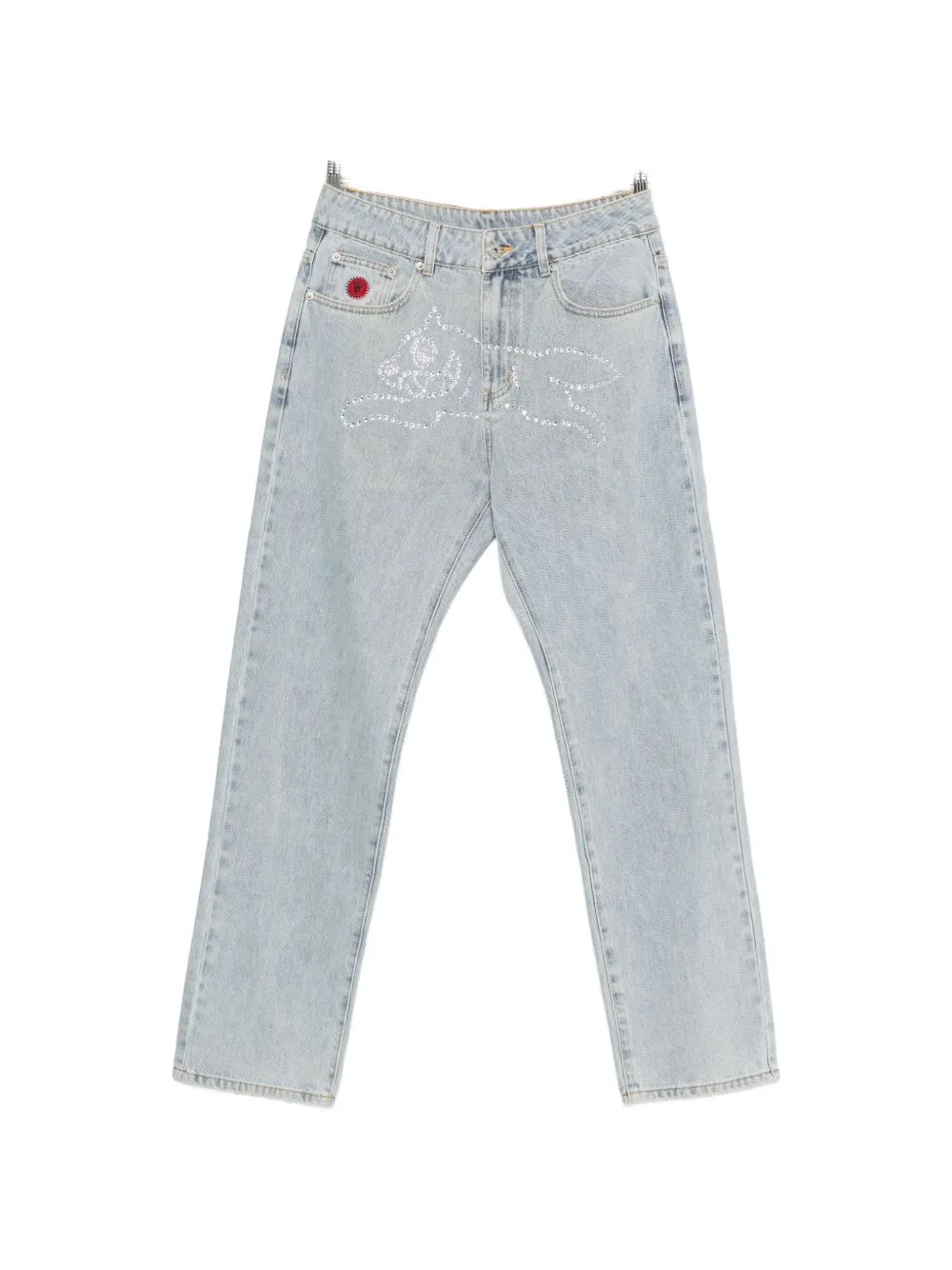 Crystal Running Dog Denim Jeans sold by Wanan Luxury