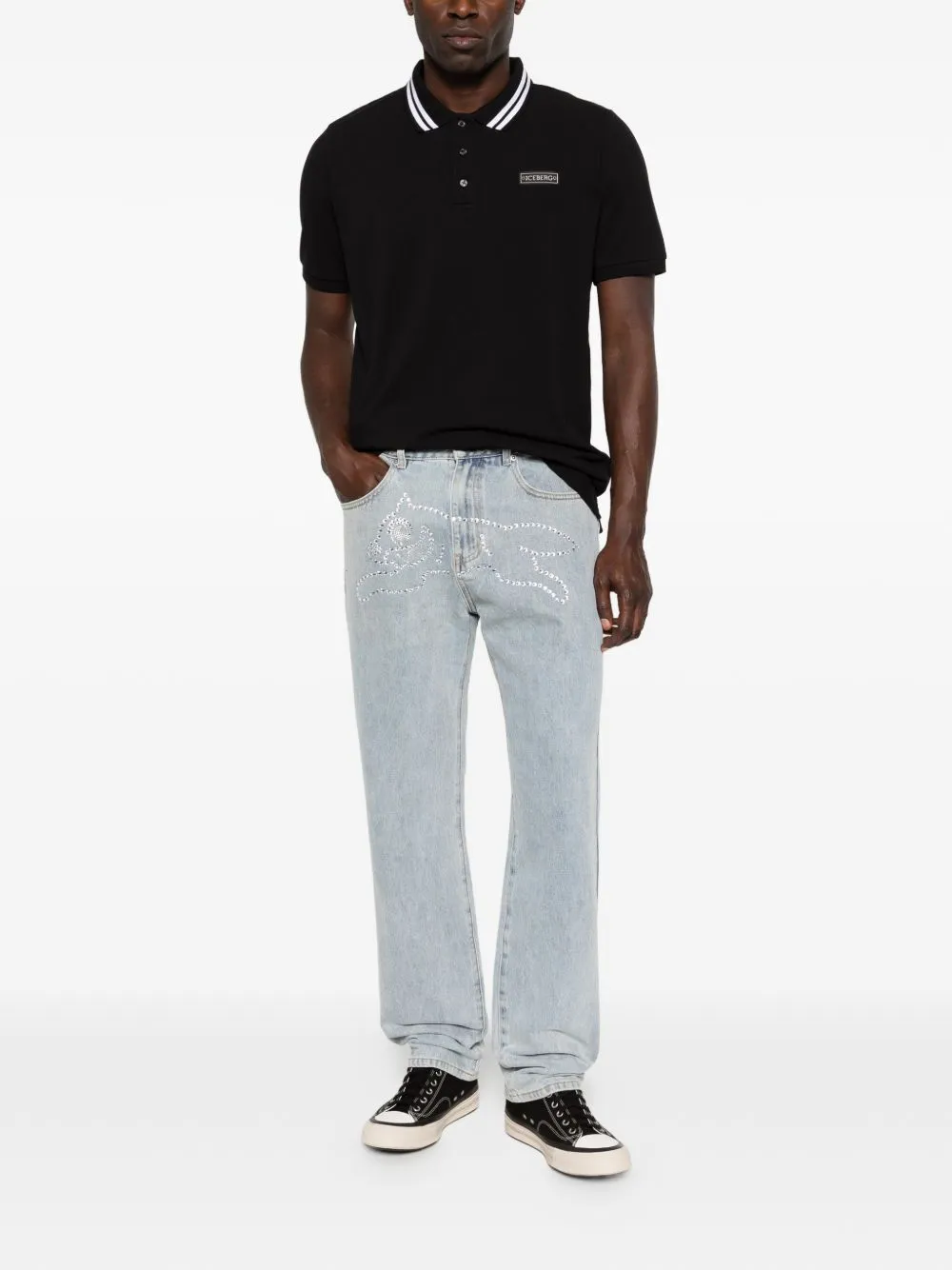 Crystal Running Dog Denim Jeans sold by Wanan Luxury product image thumbnail 5