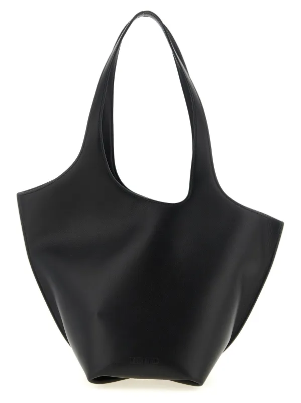 La Scoop Medium Shoulder Bags Black sold by Wanan Luxury