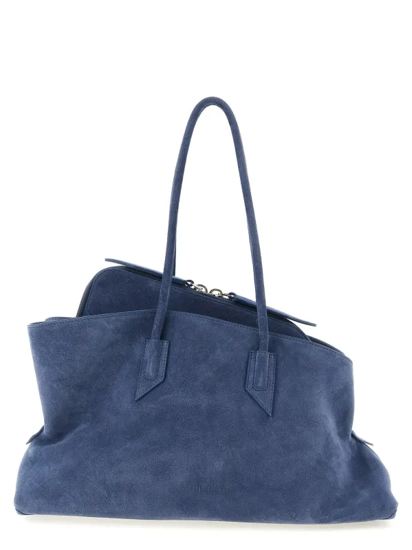 La Passeggiata Medium Shoulder Bags Blue sold by Wanan Luxury