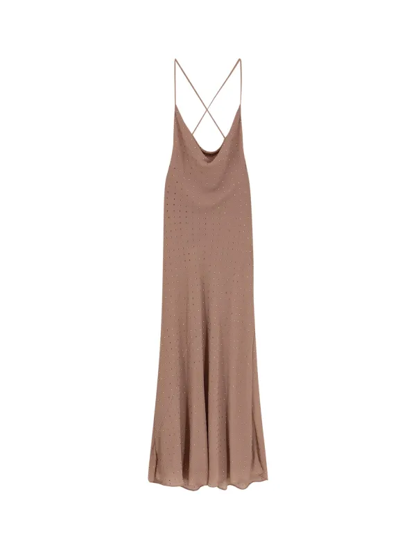 Farro Long Dress With Rhinestones made by Pinko