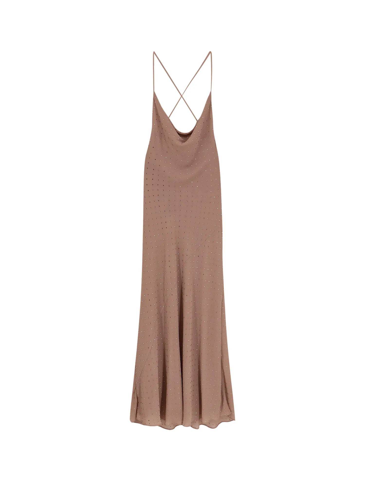 Farro Long Dress With Rhinestones sold by Wanan Luxury