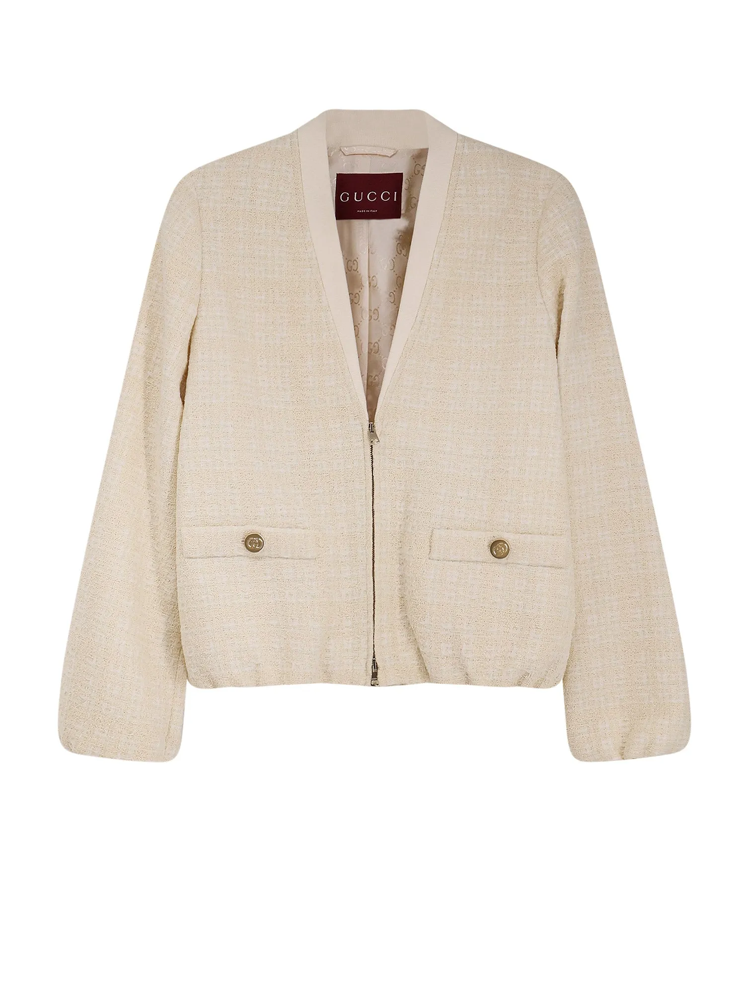 Checked Cotton Tweed Jacket sold by Wanan Luxury
