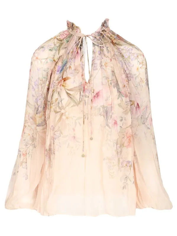 Rebellion Billow Blouse Shirts Beige sold by Wanan Luxury