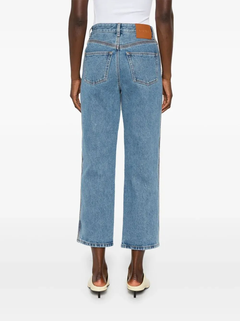 Anagram Medium-Weight Denim Cropped Jeans sold by Wanan Luxury product image thumbnail 3