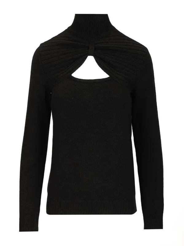 Wool Turtleneck Knitwear Black made by Valentino Garavani