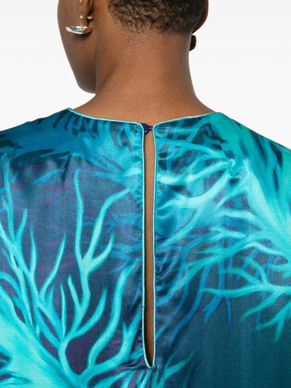 Printed Silk Dress sold by Wanan Luxury product image thumbnail 5