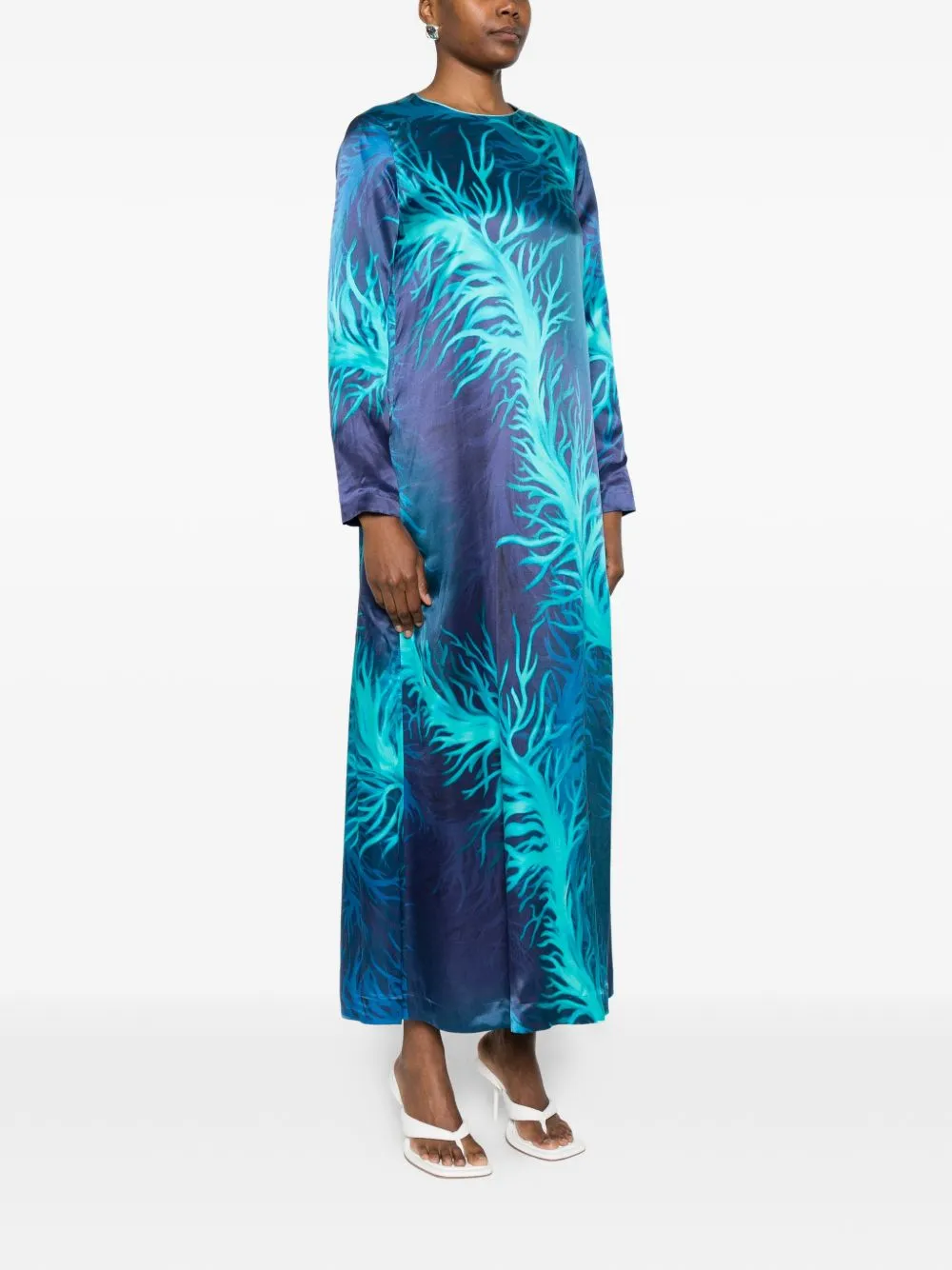 Printed Silk Dress sold by Wanan Luxury product image thumbnail 4