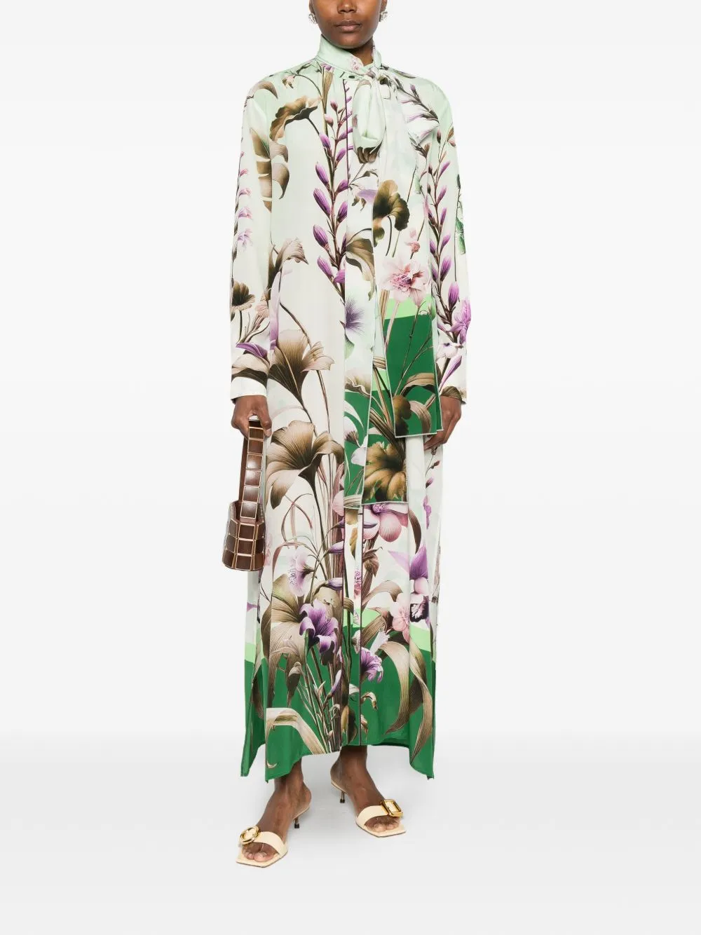 Printed Silk Dress sold by Wanan Luxury product image thumbnail 3