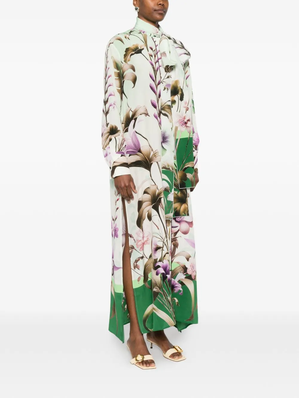 Printed Silk Dress sold by Wanan Luxury product image thumbnail 5