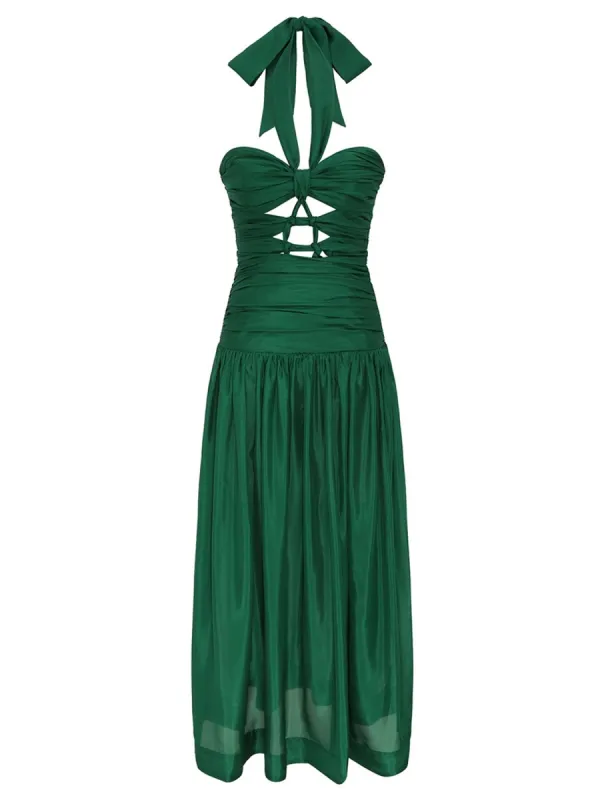 Midi Dress With Knots "Daylight" sold by Wanan Luxury