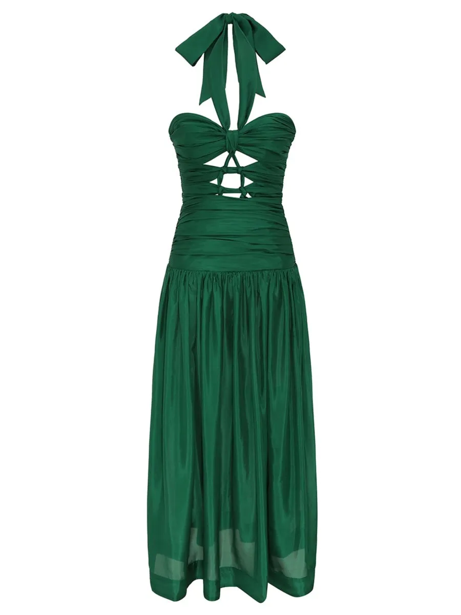 Midi Dress With Knots "Daylight" sold by Wanan Luxury