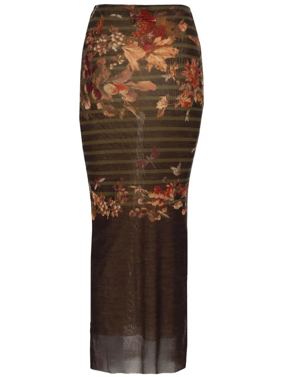 Long Skirt With "Mariniere Grape" Print sold by Wanan Luxury product image thumbnail 2