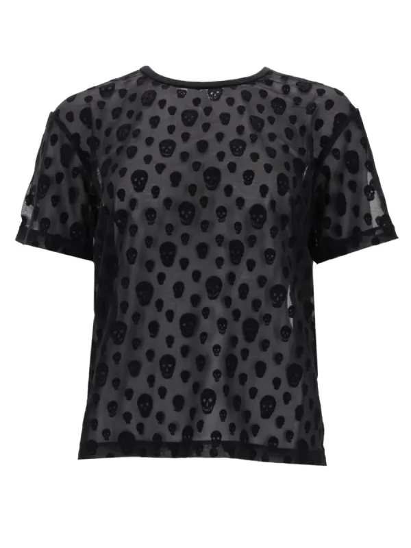T-Shirt With "Skull" Pattern made by Alexander McQueen