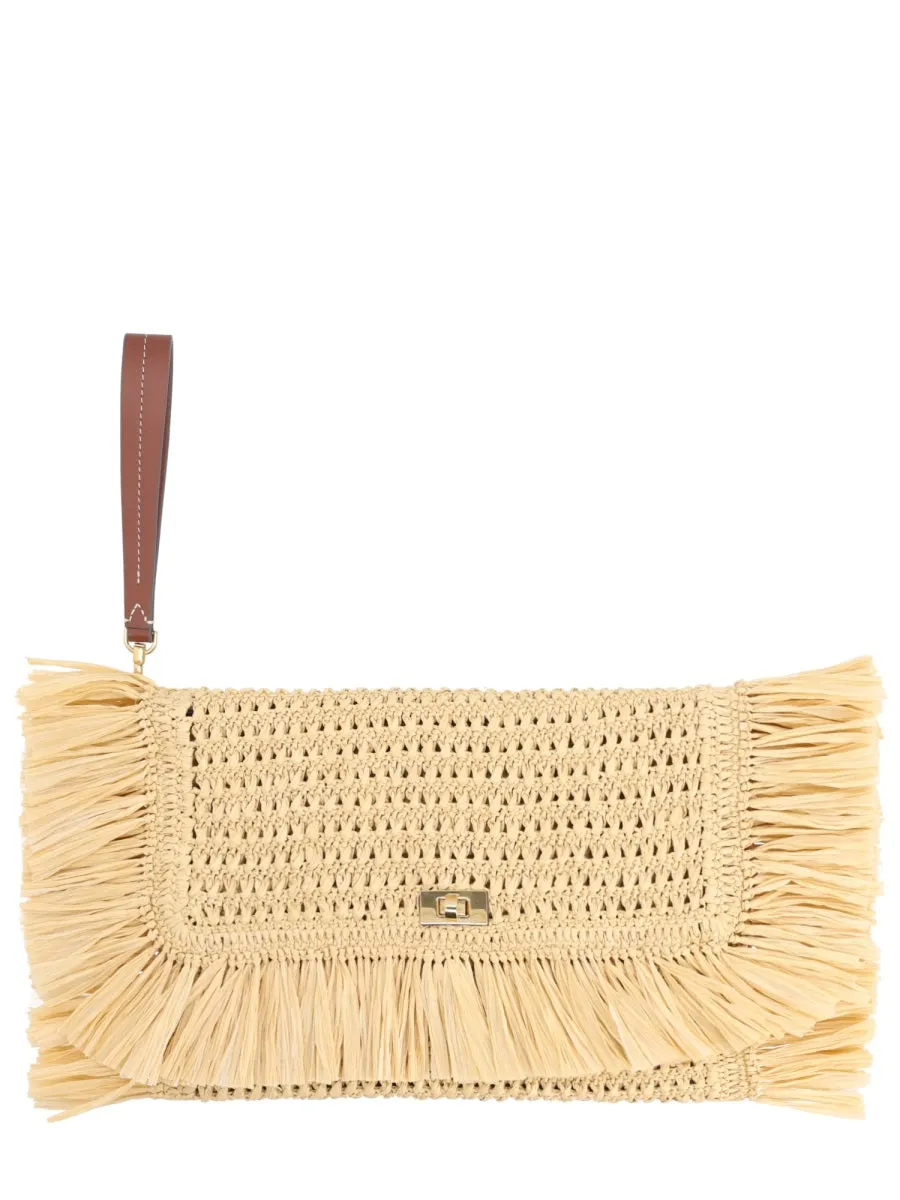 Oversize Raffia Clutch Bag sold by Wanan Luxury