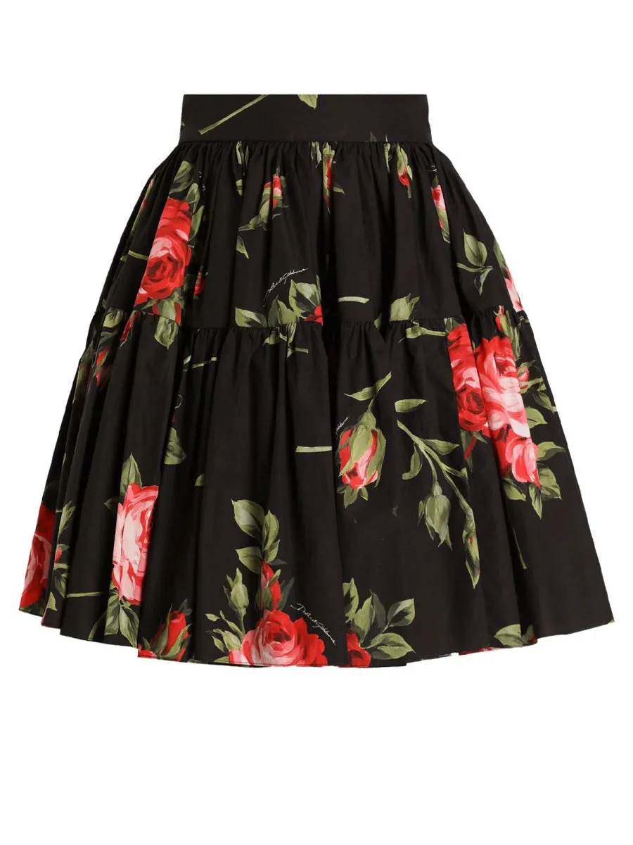 Miniskirt With "Bouquet" Print sold by Wanan Luxury