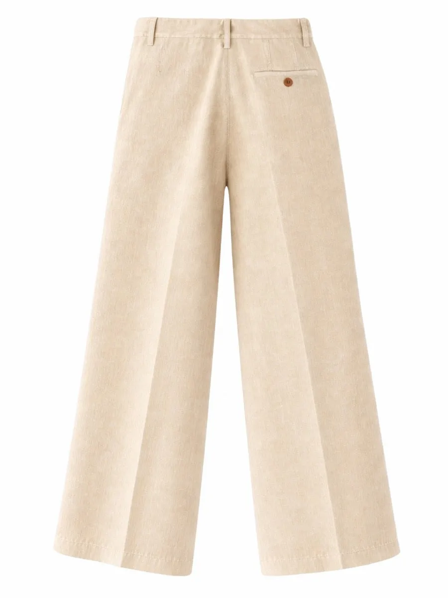Cotton And Linen Tailored Pants sold by Wanan Luxury product image thumbnail 3