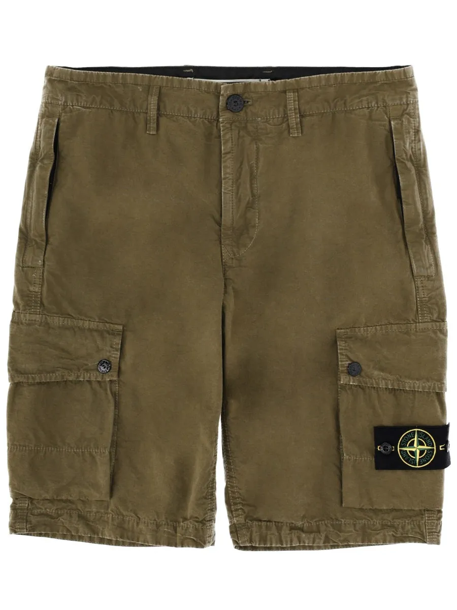 Cargo Shorts With Logo Patch sold by Wanan Luxury