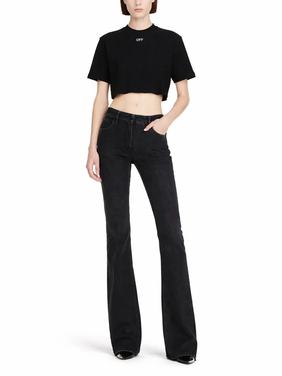 Cropped T-Shirt With Logo sold by Wanan Luxury product image thumbnail 2