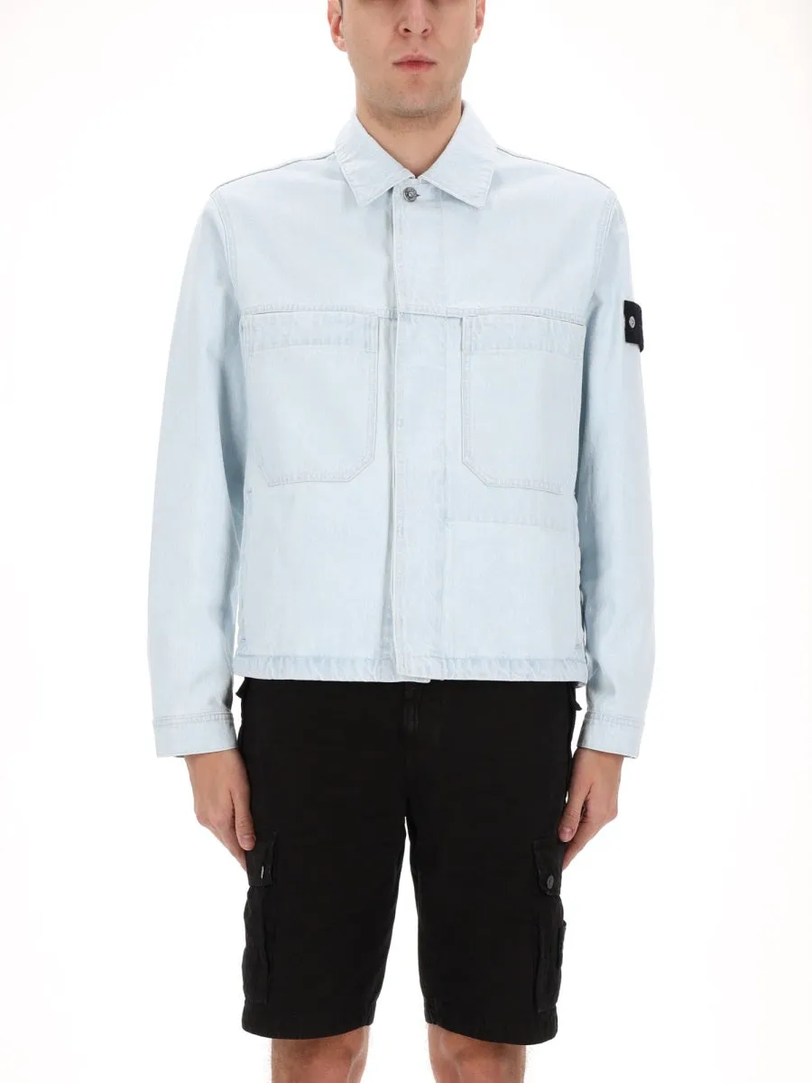 Denim Jacket With Logo Patch sold by Wanan Luxury product image thumbnail 4