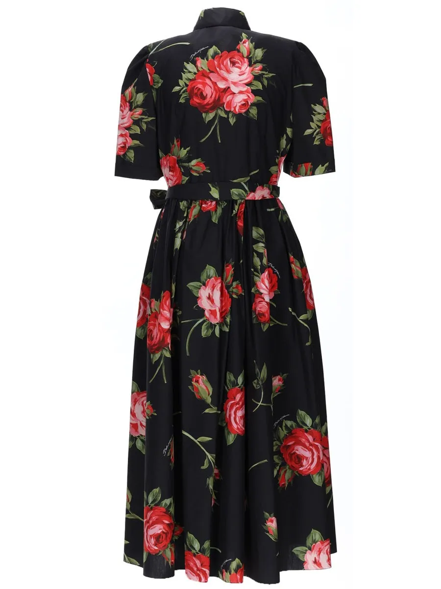 Midi Dress With "Bouquet" Print sold by Wanan Luxury product image thumbnail 3