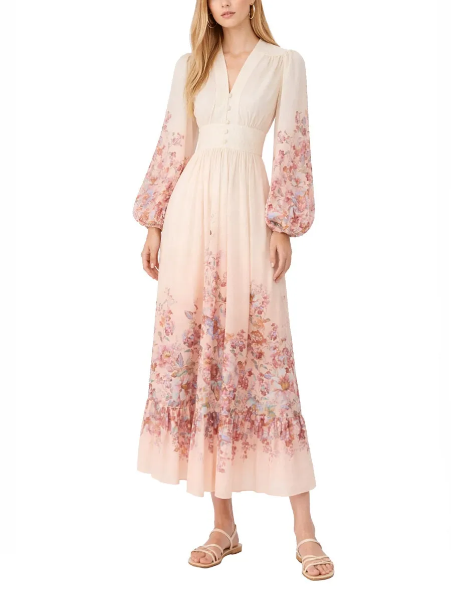 V-Neck Long Dress sold by Wanan Luxury product image thumbnail 2