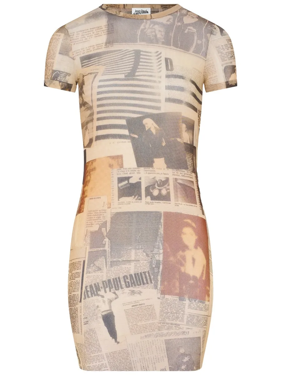 "Journal" Print Dress sold by Wanan Luxury